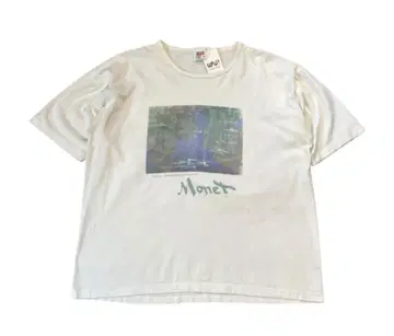 90s Claude Monet 모네 티셔츠 화이트
