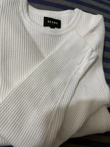 BEAMS 남성용 긴팔 티셔츠 와플 원단