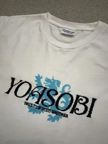 YOASOBI WANDARA 로고 티셔츠 L 사이즈 화이트