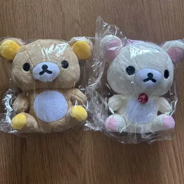리락쿠마 봉제 인형 세트 카라비너 포함