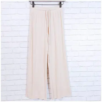 릴랙스 캐주얼 팬츠 허리밴딩 와이드 팬츠 편안함 베이지 계열 F