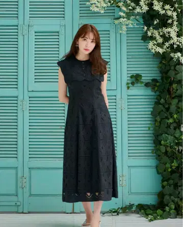 헤르립토 생제르맹 레이스 드레스 M