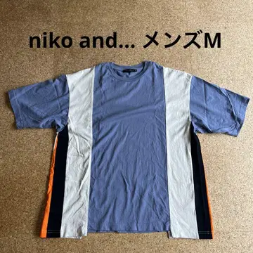 niko and... 배색 사이드 플리츠 티셔츠 남성용 M