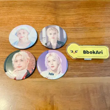 straykids 흠집 캔뱃지 felix 아크릴 네임 배지 세트