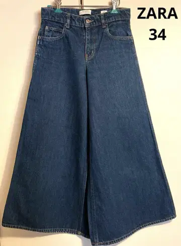 ZARA 자라 프리미엄 데님 컬렉션 와이드 레그 청바지 34