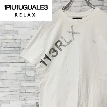 1PIU1UGUALE3 RELAX 반팔 티셔츠 큐빅 라인 M