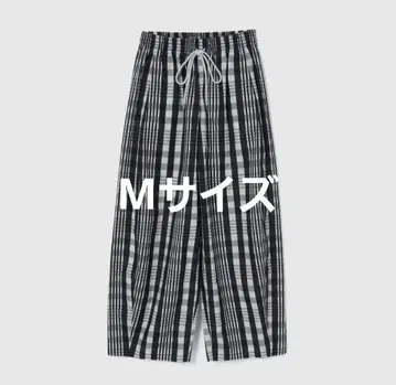 searoomlynn 배럴 레그 볼륨 팬츠 체크 M