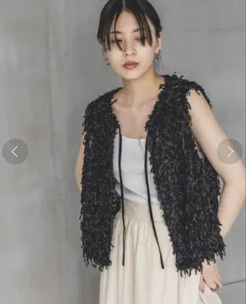 JEANASIS 시어 벨로아 프린지 베스트