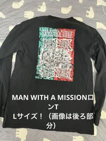 초레어 L! MAN WITH A MISSION 2021 투어 롱 T 블랙