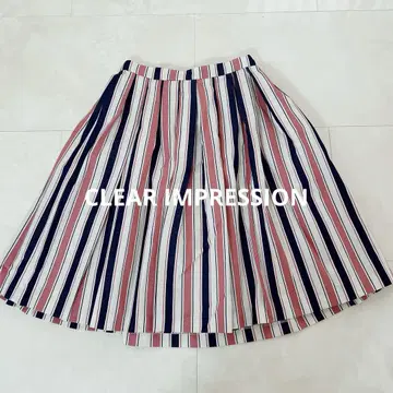 클리어 임프레션 플레어 스커트 스트라이프 A 라인