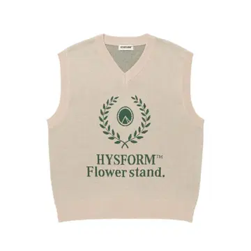 HYSFORM 꽃 모양 스탠드 니트 베스트