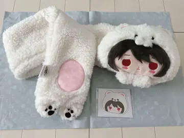 앙스타 Knights 사쿠마 린갠 화이트 곰 머플러