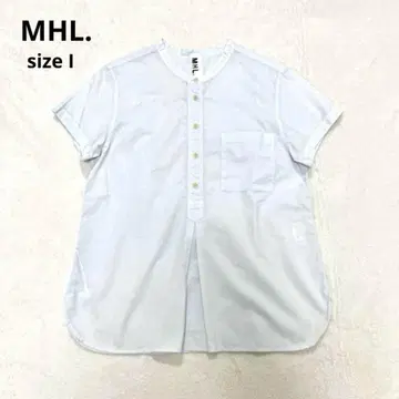 MHL. 마가렛 호웰 밴드 카라 셔츠 코튼 린넨 린넨 블라우스
