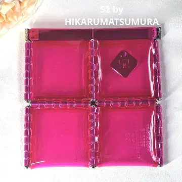 52 BY HIKARUMATSUMURA SQUARE Pink 파우치