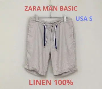 자라 린넨 하프 팬츠 USA S 린넨 100%