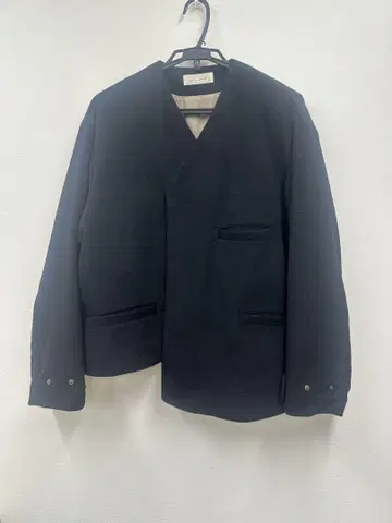 TTAGGG 울 노카라 블랙 자켓