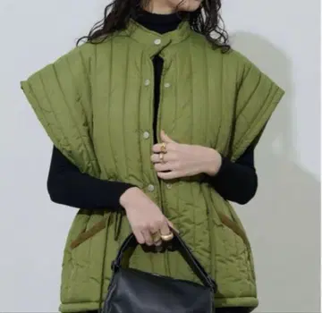 HANNE 허리 드로스트 퀼팅 베스트
