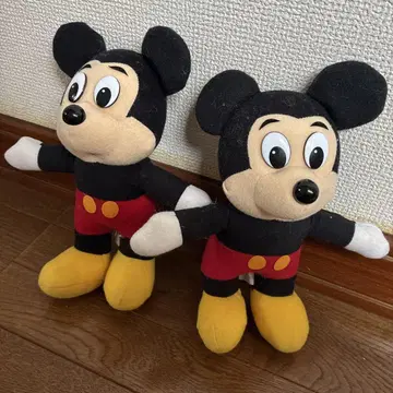 레트로 미키 마우스 봉제 인형 2개 세트 약 25cm