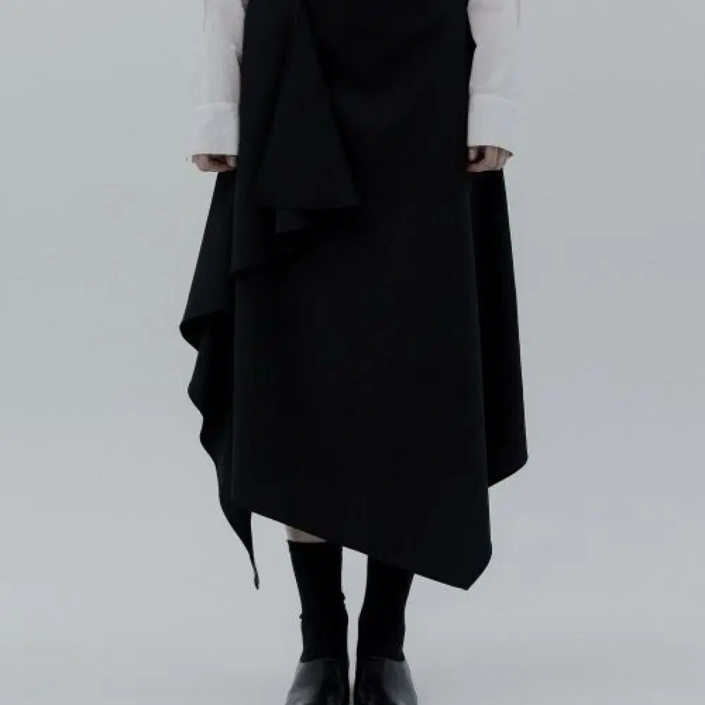 ★TREEMINGBIRD★ Layered Drape Strap Trouser 트리밍버드(TREEMINGBIRD) Layered Drape Strap Trouser [ White