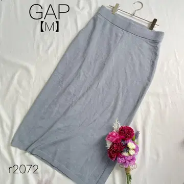 갭 리브 니트 타이트 스커트 롱 허리밴딩 블루 GAP [M]