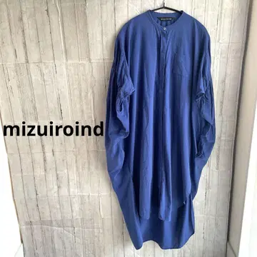 mizuiro-ind 슬리브리스 롱 원피스 코튼 FREE 넉넉한