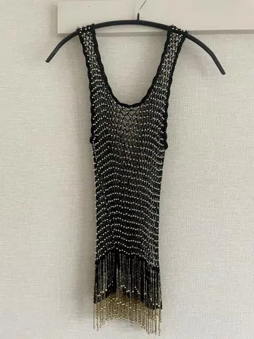 빈티지 비즈 탱크탑
