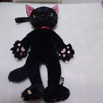 검은 고양이 스크래치 봉제 인형 백