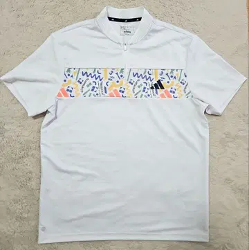 아디다스 adidas 지퍼 카라 부착 반팔 셔츠 골프