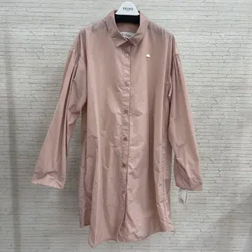 PICONE 핑크 도트 무늬 롱 코트 사이즈 L