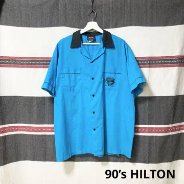 90s HILTON 볼링 셔츠 아메리카 원주민 인디언 맥주
