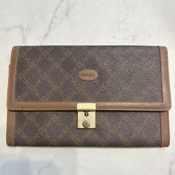 BALLY 가죽 클러치백 브라운 여행