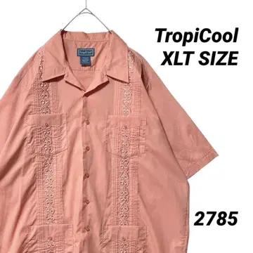 TropiCool 트로피쿨 쿠바 셔츠 XLT 4 포켓 자수 패턴
