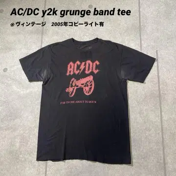 빈티지 AC/DC y2k 그런지 밴드 2005 카피라이트 블랙 L