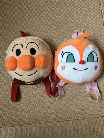 호빵맨 짤랑이 부드러운 페이스 백팩 세트