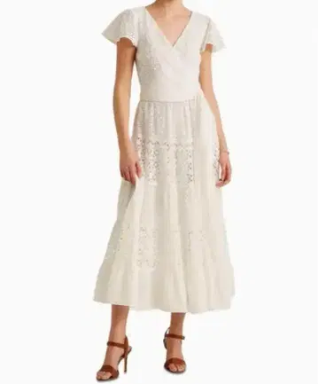 LAUREN RALPH LAUREN 화이트 롱 원피스