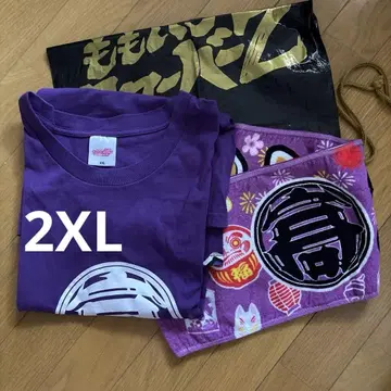 모모이로 클로버 Z 웃음의 신 축제 티셔츠 & 머플러 타월 2XL 사이즈