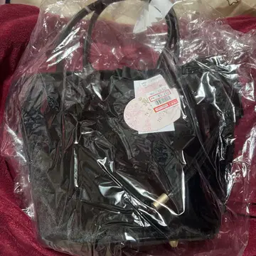 아오키 미사코 시마무라 콜라보 퍼 리본 백 블랙