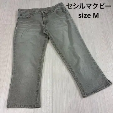 세실 맥비 스트레이트 데님 크롭 길이 y2k 헤이세이 갸루 그레이 M