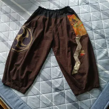 빈티지 원단 배치 팬츠