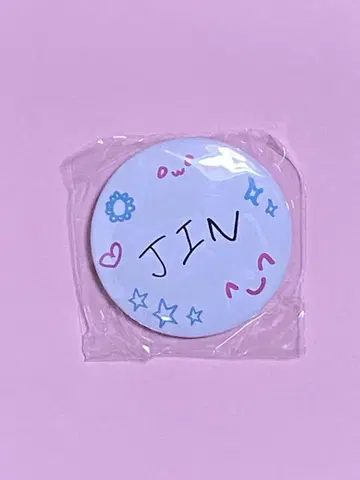 RUNSEOKJIN 진 캡슐 토이 가챠 캔뱃지 손글씨