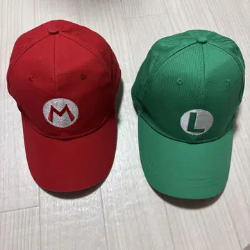 마리오 루이지 로고 자수 캡 2개 세트