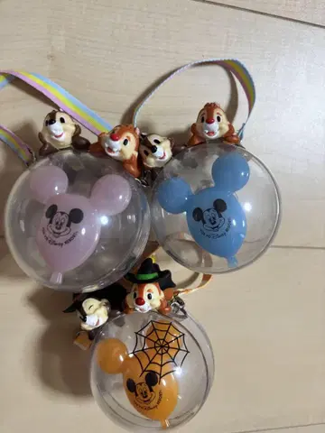 디즈니 리조트 벌룬 칩 데일 수베니어 케이스 3개 세트