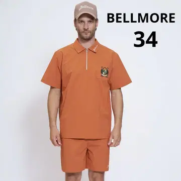 BELLMORE 벨모어 하프 팬츠 골프 스트레치 오렌지 XL