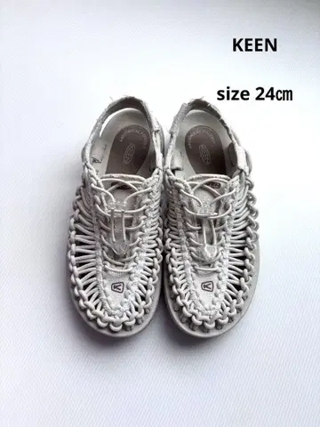 KEEN 스포츠 샌들 화이트 24cm
