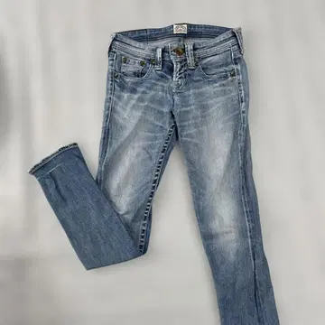 로데오 크라운 24인치 데님 팬츠 스키니 데미지