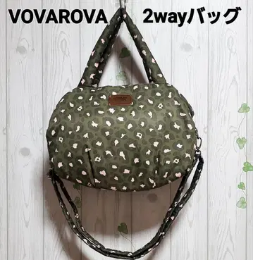 VOVAROVA 2way 백 올리브 그린 레오파드 무늬