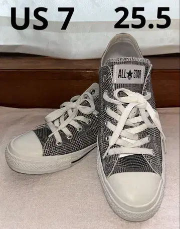 CONVERSE ALL STAR 체크 무늬 로우 컷 스니커즈