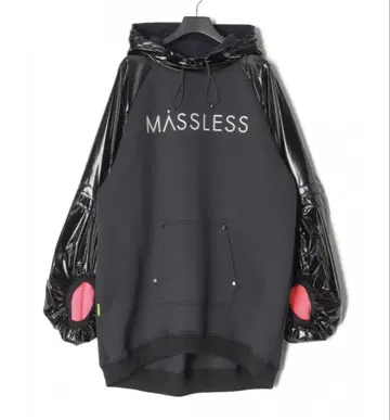 MASSLESS 후드 부착 오버 사이즈 후드티