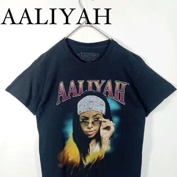 AALIYAH 그래픽 티셔츠 블랙 뮤직 TEE M Aaliyah