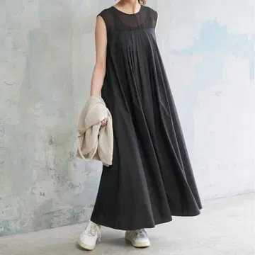 Spick & Span 시어 요크 절개 원피스
